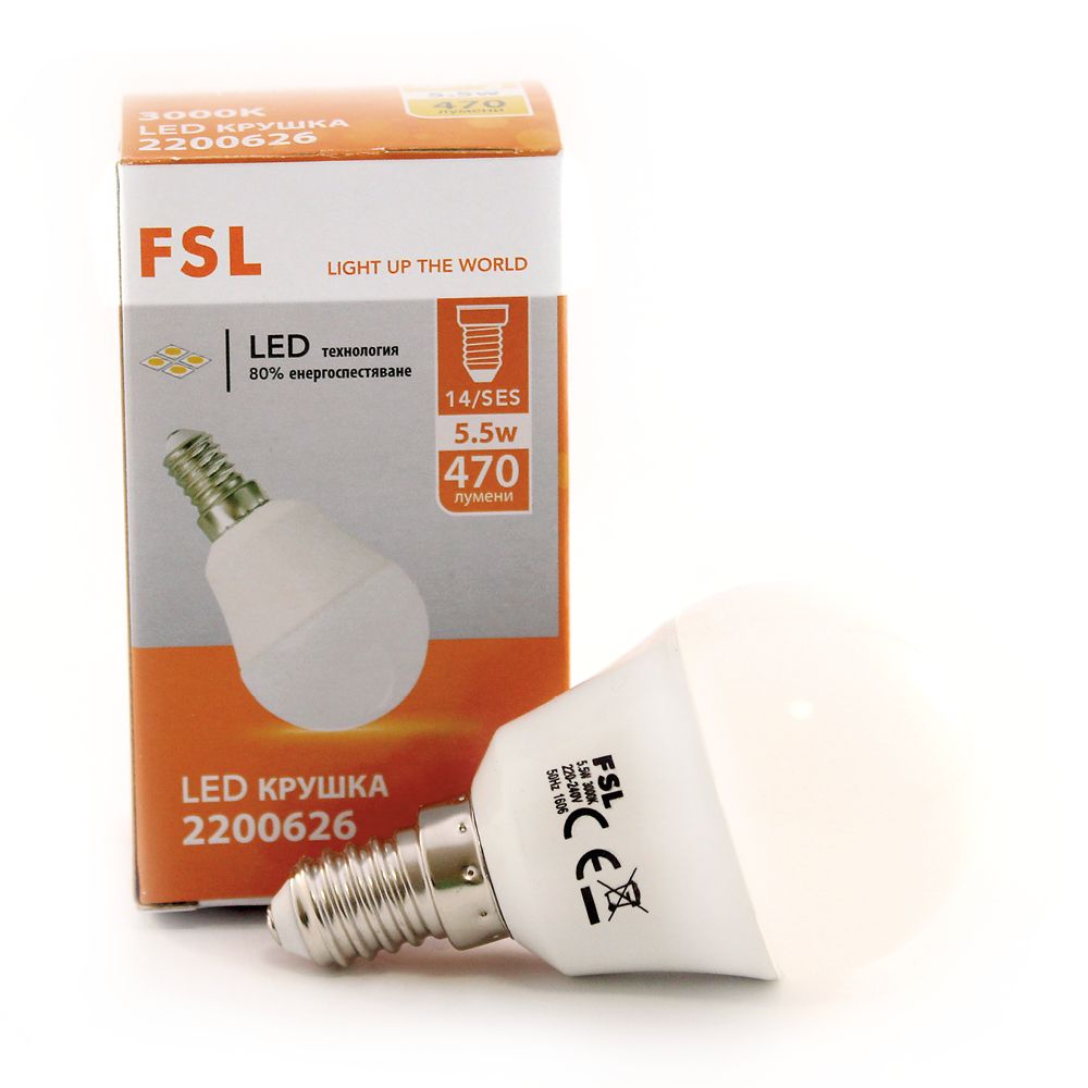 FSL, LED Крушка E14 Топче