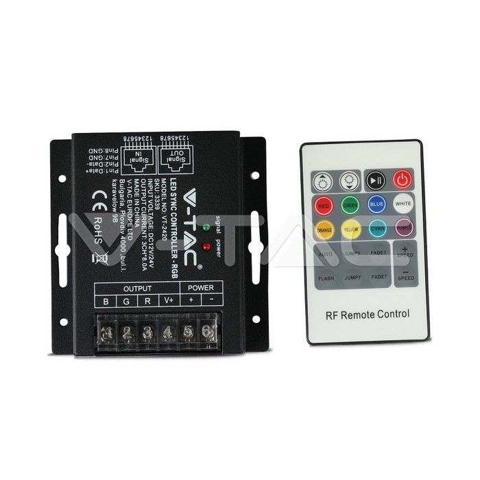 V-Tac, LED RGB Контролер RF Дистанционно Управление 20 бутона